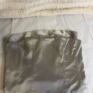 Wild Fable Silver Satin Tube Top new tag
